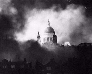 St Pauls Cathedral during the Blitz