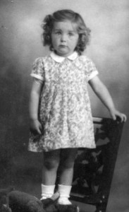 This is the only photo of Pat I have ever seen, where she is not laughing! She was about 5 years old when it was taken and obviously took life very seriously. 