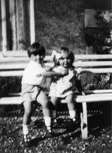 Tony and Pat taken about 1944 in Strandville, their mother's family home.